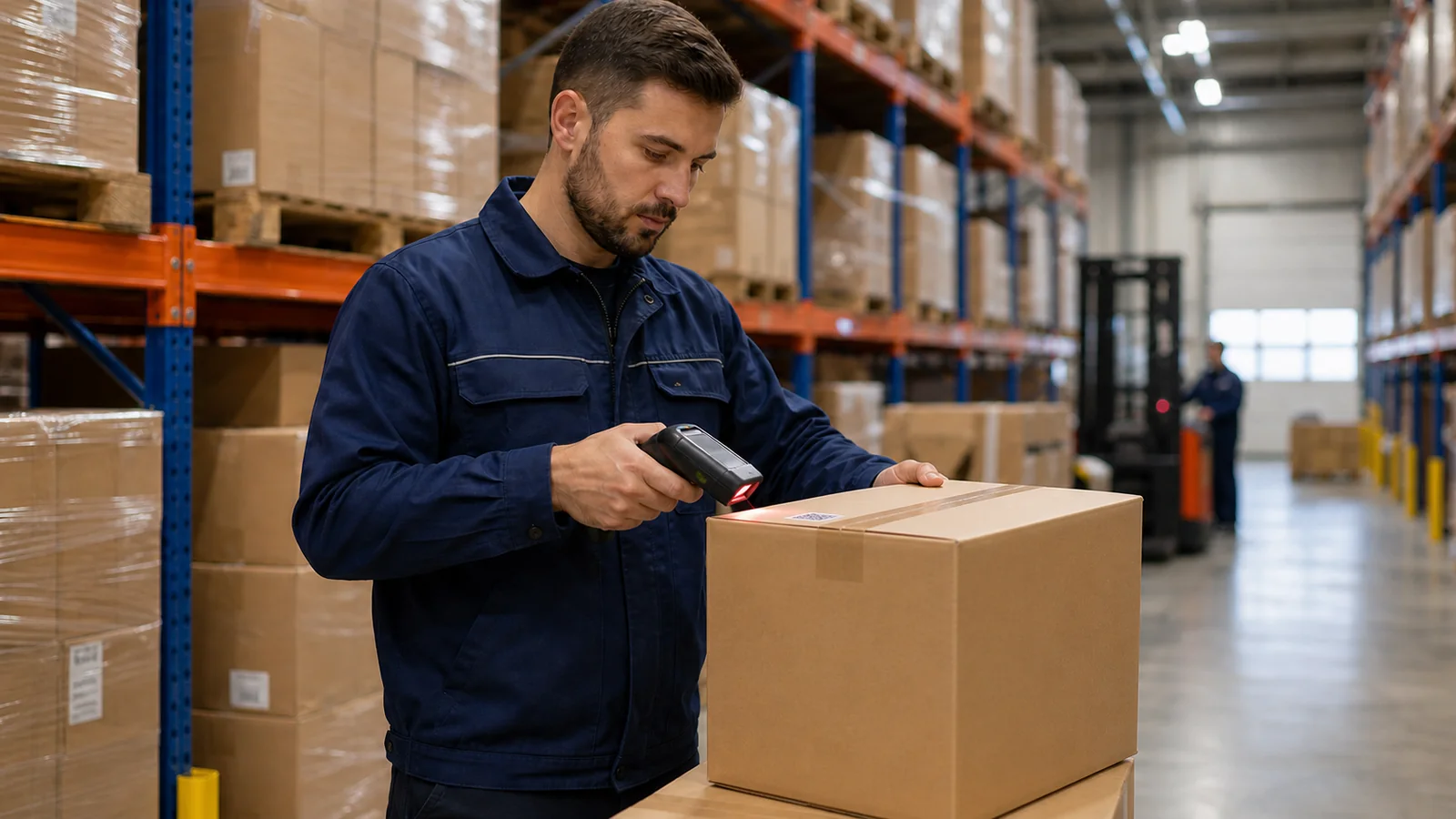 Warehouse scanning workflow for marked products